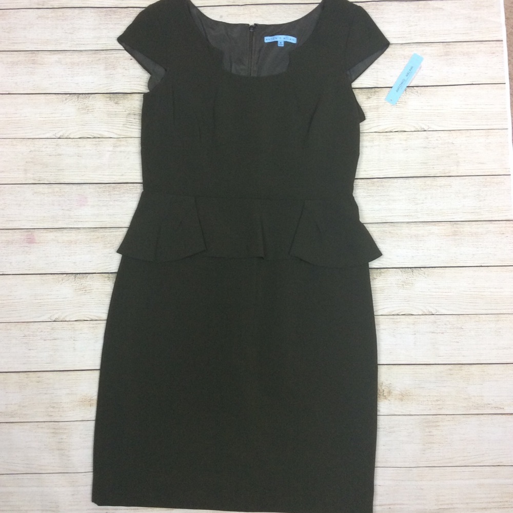 Antonio M military peplum dress. Stretch